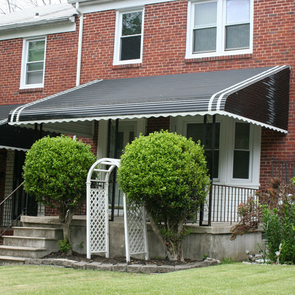 Step down aluminum awning